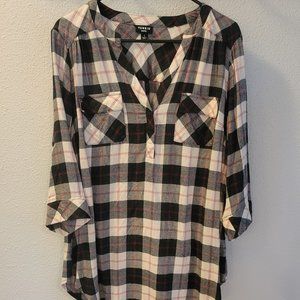 Torrid – Flannel Tunic.  Worn Once.